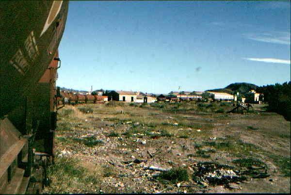 Line of hopper wagons at Aguilas marshalling yards, all gone now
